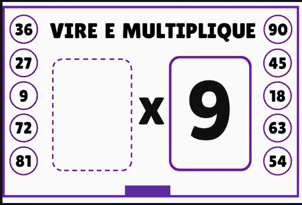 Vire e Multiplique tabuada do 9